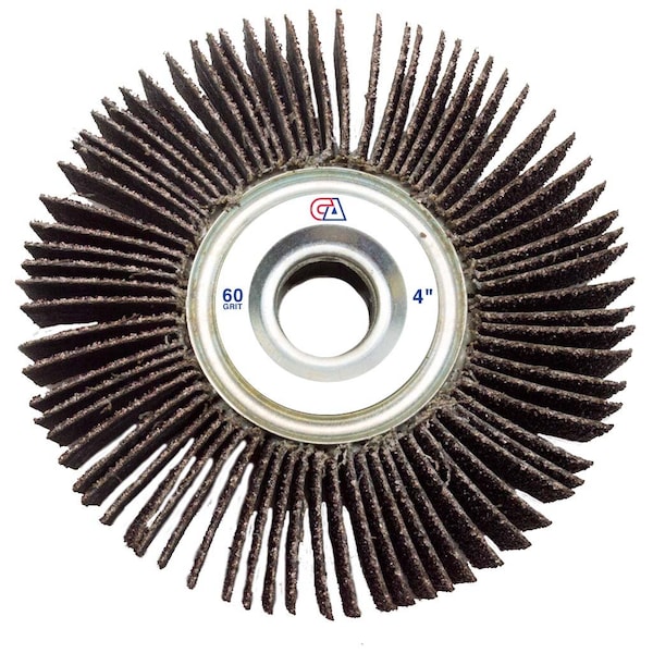 Continental Abrasives 4" x 1" x 5/8" Unmounted 60 Grit Aluminum Oxide Flap Wheel FW-41060 - main